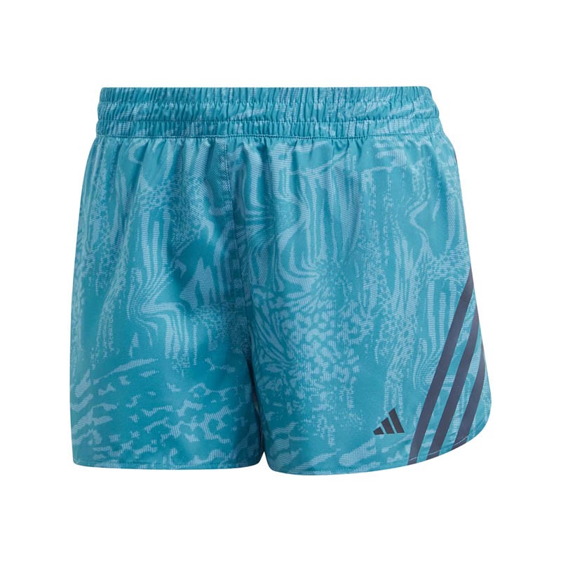 Shorts Run Icons 3 Rayas Estampados para Mujer Marca Adidas