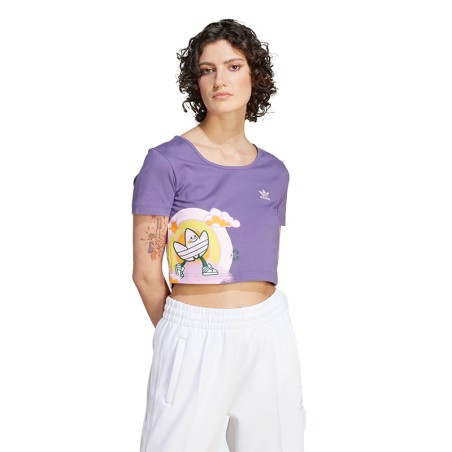 Polera corta para Mujer Marca Adidas